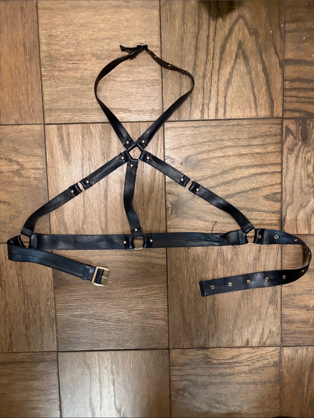 Black Pleather Harness